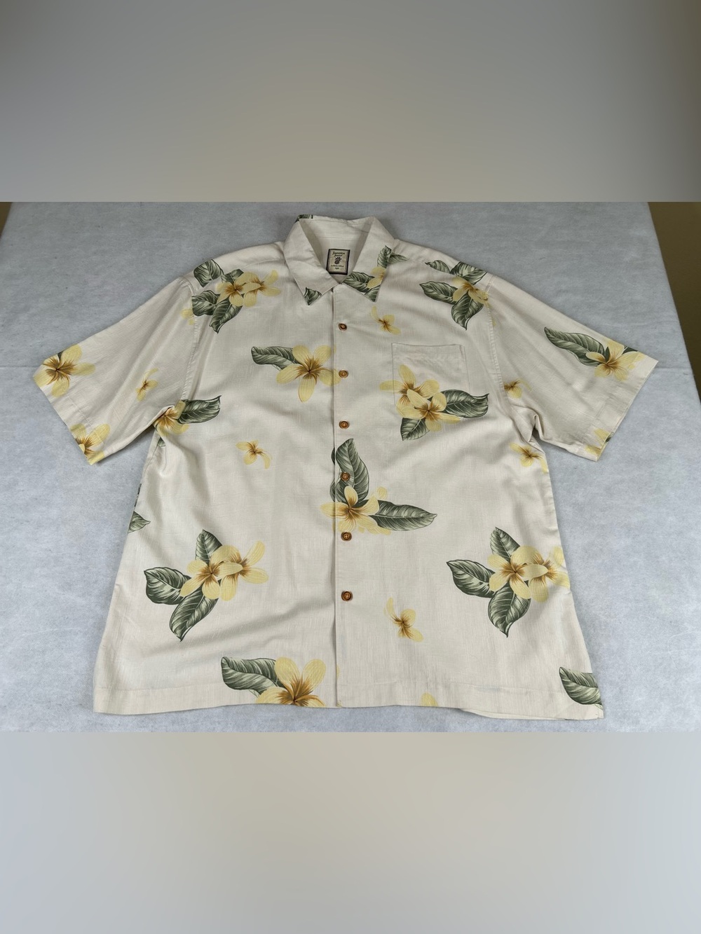 Jamaica Jaxx Silk Shirt Mens XL Multicolor Button-Up Floral Hawaiian